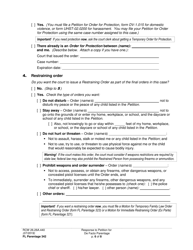 Form FL Parentage342 Response to Petition for Facto Parentage - Washington, Page 6