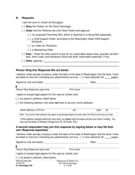 Form FL Parentage342 Response to Petition for Facto Parentage - Washington, Page 7