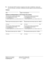 Form FL Non-Parent407 Order to Dcyf to Release Cps Information (Non-parent Custody) - Washington, Page 3