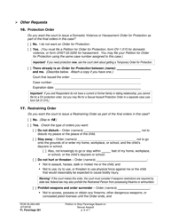 Form FL Parentage381 Petition to Stop Parentage Based on Sexual Assault - Washington, Page 6