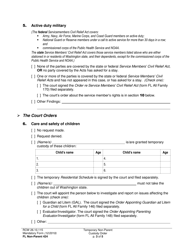 Form FL Non-Parent424 Temporary Non-parent Custody Order - Washington, Page 3