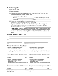 Form FL Non-Parent424 Temporary Non-parent Custody Order - Washington, Page 5