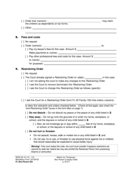 Form FL Non-Parent423 Motion for Temporary Non-parent Custody Order and Restraining Order - Washington, Page 4