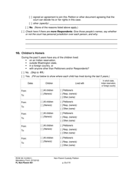 Form FL Non-Parent401 Non-parent Custody Petition - Washington, Page 5