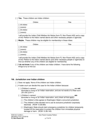 Form FL Non-Parent401 Non-parent Custody Petition - Washington, Page 7