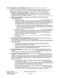 Form FL Non-Parent401 Non-parent Custody Petition - Washington, Page 8