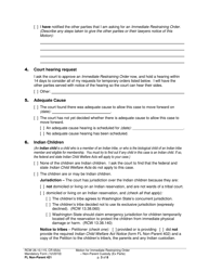 Form FL Non-Parent421 Motion for Immediate Restraining Order - Non-parent Custody (Ex Parte) - Washington, Page 3