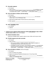Form FL Non-Parent421 Motion for Immediate Restraining Order - Non-parent Custody (Ex Parte) - Washington, Page 5
