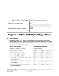 Document preview: Form FL Modify502 Response to Petition to Modify Child Support Order - Washington