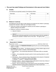 Form FL Non-Parent431 Final Non-parent Custody Order - Washington, Page 2
