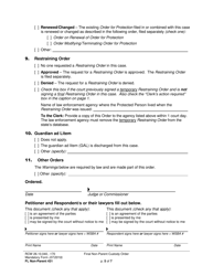 Form FL Non-Parent431 Final Non-parent Custody Order - Washington, Page 5