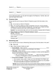 Form FL Modify602 Response to Petition to Change a Parenting Plan, Residential Schedule or Custody Order - Washington, Page 3