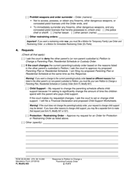 Form FL Modify602 Response to Petition to Change a Parenting Plan, Residential Schedule or Custody Order - Washington, Page 4