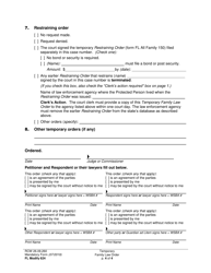 Form FL Modify624 Temporary Family Law Order - Washington, Page 4