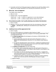 Form FL Relocate728 Temporary Order About Moving With Children (Relocation) - Washington, Page 2
