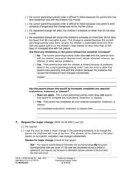 Form FL Modify601 Petition to Change a Parenting Plan, Residential Schedule or Custody Order - Washington, Page 3