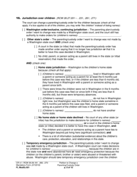 Form FL Modify601 Petition to Change a Parenting Plan, Residential Schedule or Custody Order - Washington, Page 8