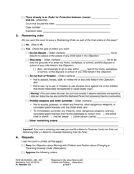 Form FL Relocate722 Response to Objection About Moving With Children and Petition About Changing a Parenting/Custody Order (Relocation) - Washington, Page 6