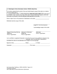 Form WPF CR84.0460 No-Contact Order - Human Trafficking / Promoting Prostitution - Washington, Page 3