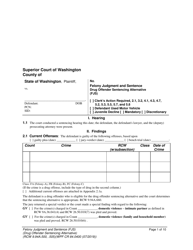 Document preview: Form WPF CR84.0400 DOSA Felony Judgment and Sentence " Drug Offender Sentencing Alternative - Washington