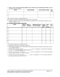 Form WPF CR84.0400 PO Felony Judgment and Sentence - Persistent Offender - Washington, Page 3
