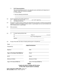 Form WPF JU05.0400 Order of Disposition (Chins) (Ord) - Washington, Page 3