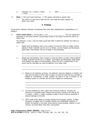 Form WPF JU03.0400 Order of Dependency (Orod) - Washington, Page 2