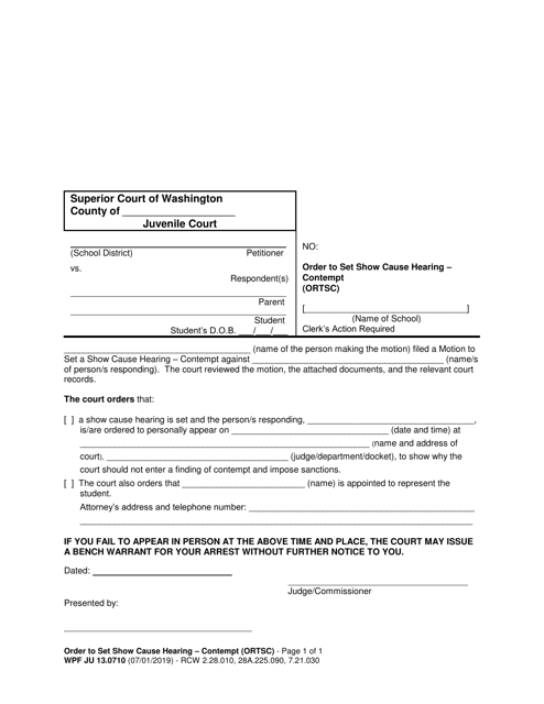 Form WPF JU13.0710  Printable Pdf