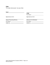Form MP220 Order Finding Defendant Competent (Ordct) - Washington, Page 2