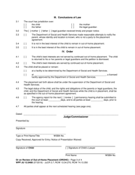 Form WPF JU12.0400 Order on Review of out-Of-Home Placement (Orohc) - Washington, Page 3