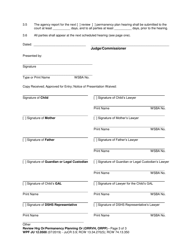 Form WPF JU12.0500 Review Hearing Order (Orrvh)/Permanency Planning Hearing (Orpp) - Washington, Page 3
