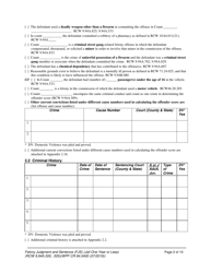Form WPF CR84.0400 J Felony Judgment and Sentence - Jail One Year or Less (Fjs) - Washington, Page 2