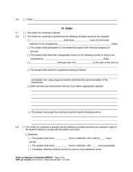 Form WPF JU13.0720 Order on Hearing Re: Contempt (Orcn) / Review Hearing (Orrvh) - Washington, Page 3