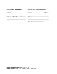 Form WPF JU02.0200 Shelter Care Hearing Order (Scor) - Washington, Page 10