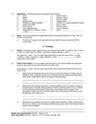 Form WPF JU02.0200 Shelter Care Hearing Order (Scor) - Washington, Page 2