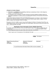 Form CrRLJ07.0970 Sexual Assault Protection Order - Washington, Page 2