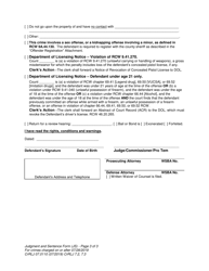 Form CrRLJ07.0110 Judgment and Sentence (Js) - Washington, Page 3