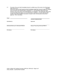 Form CrRLJ09.0200 Order on Motion Re: Vacating Conviction - Washington, Page 5