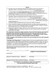 Form WPF SA-2.015 Temporary Sexual Assault Protection Order and Notice of Hearing (Tmorsxp) - Washington, Page 3