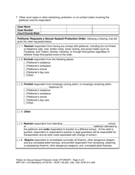 Form WPF SA-1.015 Petition for Sexual Assault Protection Order (Ptorsxp) - Washington, Page 2