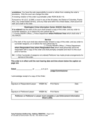 Form ST-03.0200 Temporary Protection Order and Notice of Hearing - Stalking - Washington, Page 3