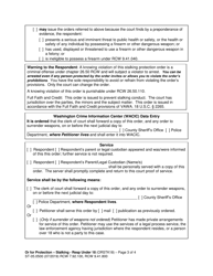 Form ST-05.0500 Order for Protection - Respondent Under Age 18 - Stalking (Orstk18) - Washington, Page 3