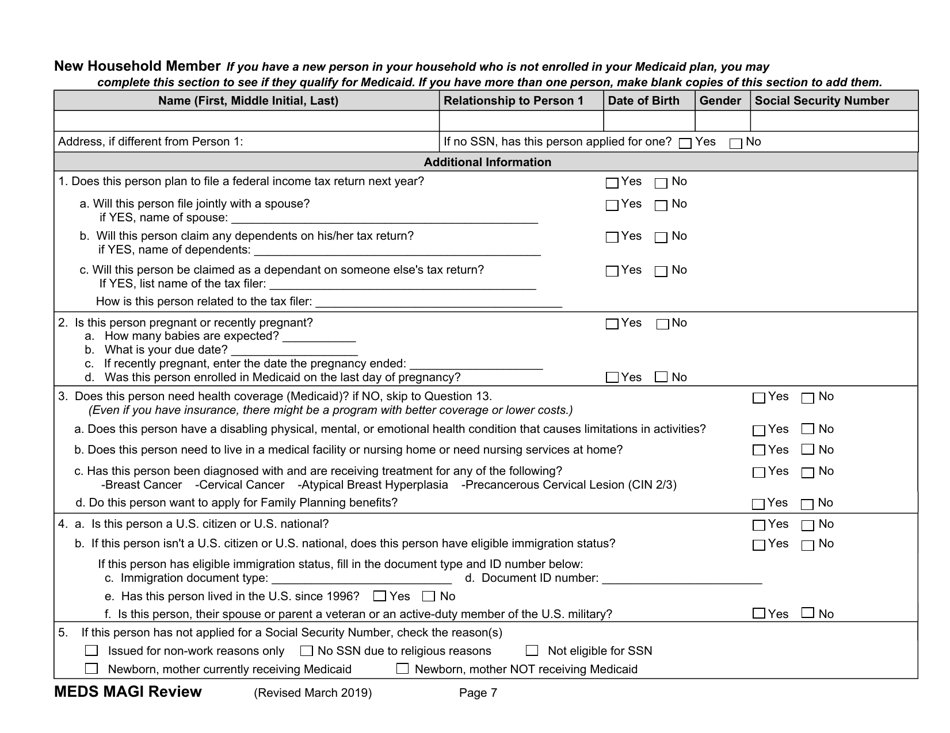 South Carolina Medicaid Program Annual Review Form - South Carolina, Page 7