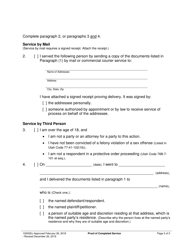 Form 1020GEJ Proof of Completed Service - Utah, Page 2