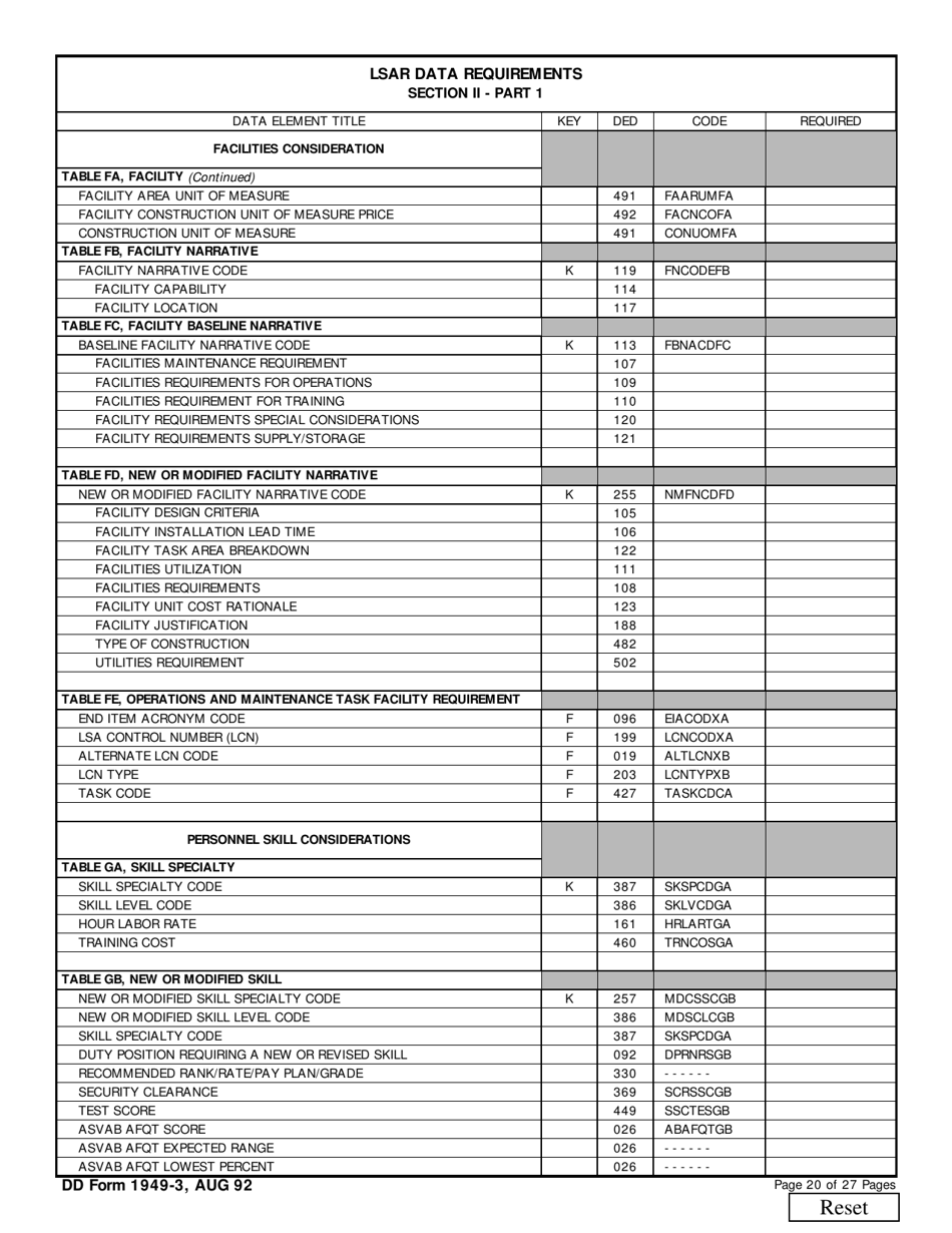 DD Form 1949-3 Section II - Fill Out, Sign Online and Download Fillable ...