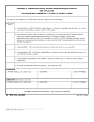 DD Form 2950 Department of Defense Sexual Assault Advocate Certification Program (D-Saacp) Application Packet for New Applicants, Page 10