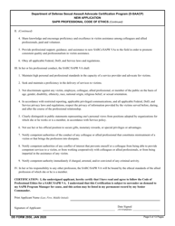 DD Form 2950 Department of Defense Sexual Assault Advocate Certification Program (D-Saacp) Application Packet for New Applicants, Page 5