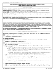 DD Form 2950-1 &quot;Department of Defense Sexual Assault Advocate Certification Program (D-Saacp) Application Packet for Renewal Applicants&quot;