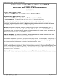 DD Form 2950-1 &quot;Department of Defense Sexual Assault Advocate Certification Program (D-Saacp) Application Packet for Renewal Applicants&quot;, Page 8