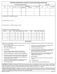 CBP Form 3171 Application-Permit-Special License Unlading-Lading-Overtime Services, Page 2